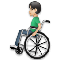 Man in Manual Wheelchair- Light Skin Tone emoji on LG